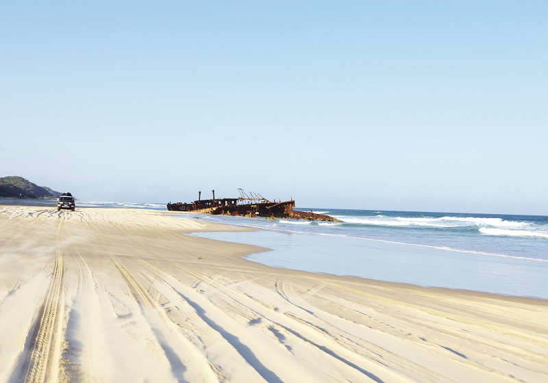 Bei deiner Fraser Island Tour auf jeden Fall dabei: das Maheno Schiffswrack