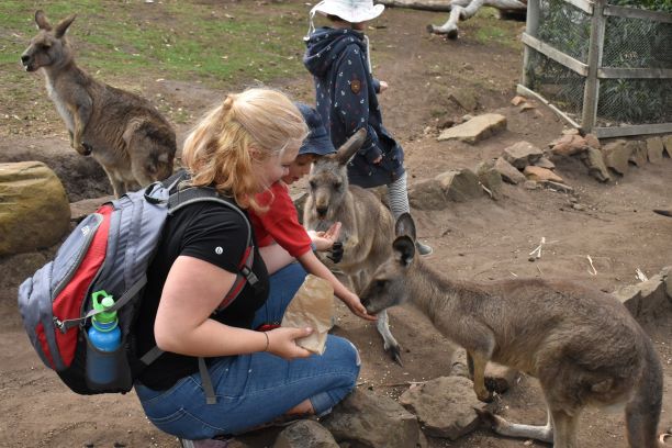 kids with kangoroo