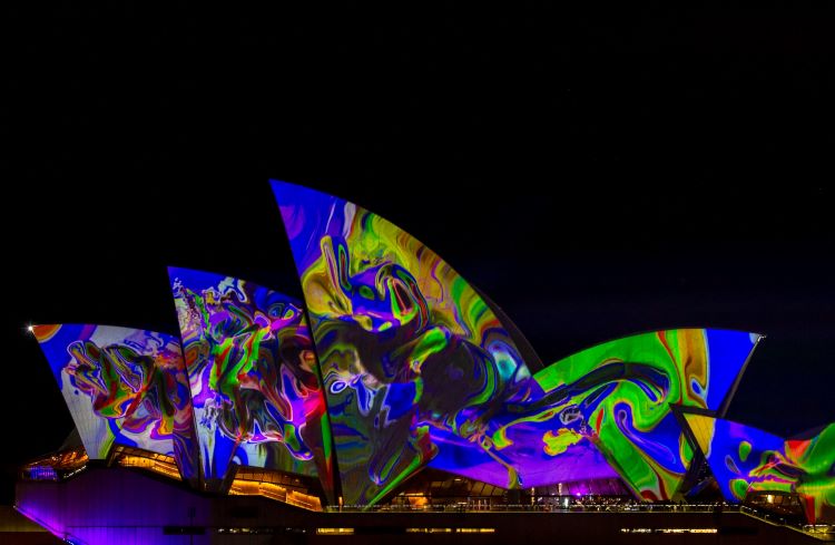 Events in Sydney, Projektion auf dem Opernhaus