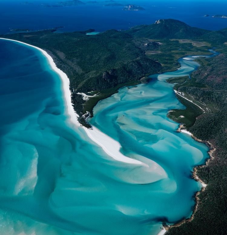 Whitsunday Islands aus der Vogelperspektive