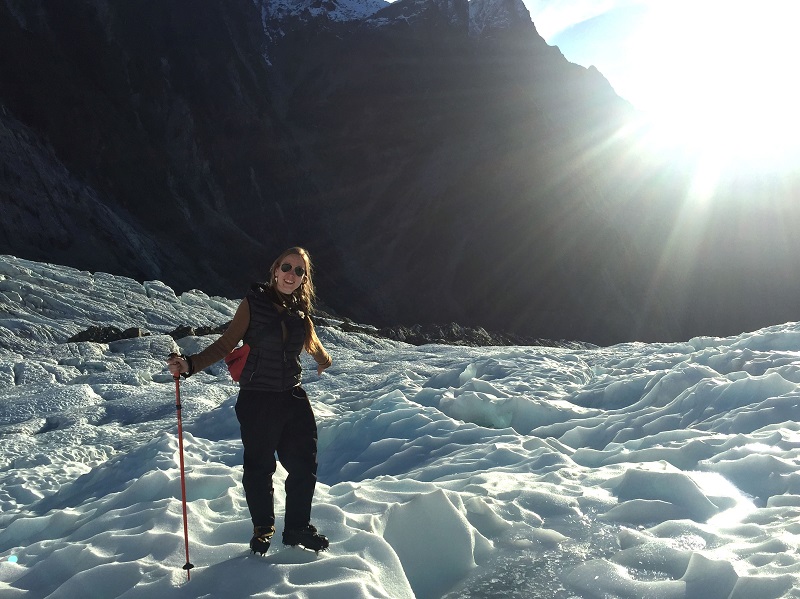Lisanna auf dem Franz Josef Gletscher